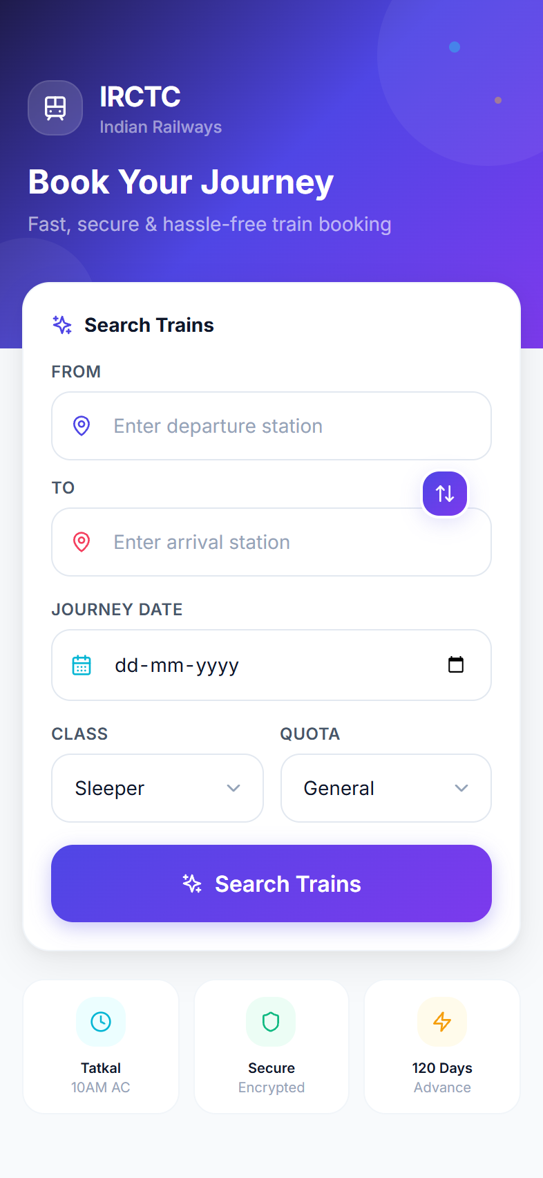 IRCTC Redesign